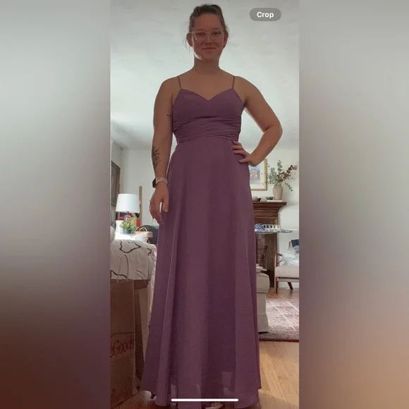 davids bridal purple bridesmaid dress David's Bridal F19951 – Nearly Newlywed